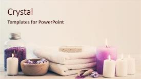  Presentation with treatment - Cool new presentation with composition of spa treatment backdrop and a lemonade colored foreground