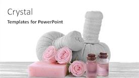  Presentation with treatment - Beautiful theme featuring composition-of-spa-treatment backdrop and a white colored foreground