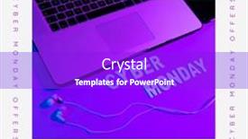  Presentation with cyber - Slides featuring composition-of-special-deals-text background and a purple colored foreground