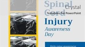  Presentation with spinal - Theme with composition-of-spinal-cord-injury background and a light gray colored foreground