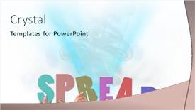  Presentation with spread - Amazing PPT theme having composition-of-spread-multi-coloured backdrop and a cool aqua colored foreground
