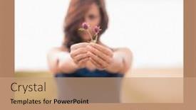  Presentation with bank - Theme featuring composition-of-spring-bank-holiday background and a coral colored foreground