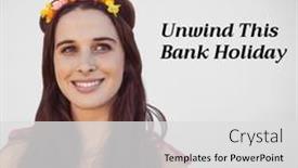  Presentation with bank - PPT theme with composition-of-spring-bank-holiday background and a light gray colored foreground