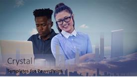  Presentation with business networking - Colorful PPT layouts enhanced with composition-of-statistics-recording-overman backdrop and a teal colored foreground