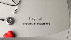  Presentation with red medical - Presentation theme having composition-of-stethoscope-and-red background and a light gray colored foreground