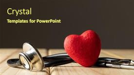  Presentation with red medical - Theme consisting of composition-of-stethoscope-and-red background and a wine colored foreground