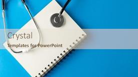  Presentation with medical concept - Presentation design featuring composition-of-stethoscope-with-notebook background and a lemonade colored foreground