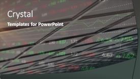  Presentation with stock market - Theme enhanced with composition-of-stock-market-over background and a dark gray colored foreground