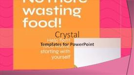  Presentation with stop - Slide set consisting of composition-of-stop-wasting-food background and a yellow colored foreground