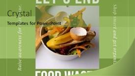  Presentation with stop - Slide set consisting of composition-of-stop-wasting-food background and a seafoam green colored foreground