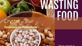  Presentation with awareness - Slide deck having composition-of-stop-wasting-food background and a red colored foreground