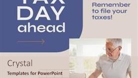  Presentation with tax day - Slide deck enhanced with composition-of-tax-day-text background and a soft green colored foreground