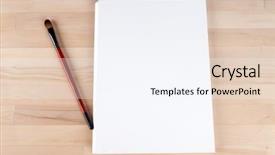  Presentation with album - Cool new PPT layouts with composition of the artist calligrapher backdrop and a sky blue colored foreground