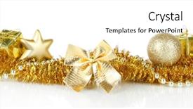  Presentation with decoration - Slides having background with blue sunny sky background and a  colored foreground.