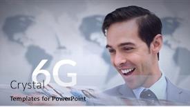  Presentation with digital image - Audience pleasing presentation theme consisting of composition-of-the-word-6g backdrop and a light blue colored foreground