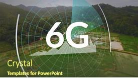  Presentation with digital image - PPT theme having composition-of-the-word-6g background and a tawny brown colored foreground