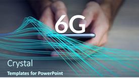  Presentation with blue global - Audience pleasing PPT theme consisting of composition-of-the-word-6g backdrop and a ocean colored foreground