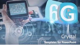  Presentation with digital image - Cool new slides with composition-of-the-word-6g backdrop and a teal colored foreground