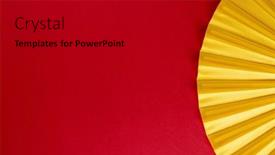  Presentation with chinese new year - Presentation theme enhanced with composition-of-traditional-chinese-fan background and a black colored foreground