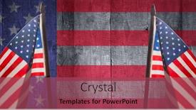  Presentation with democracy - Beautiful slides featuring composition-of-two-american-flags backdrop and a violet colored foreground