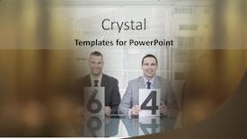  Presentation with business networking - Presentation consisting of composition-of-two-businessmen-holding background and a mint green colored foreground