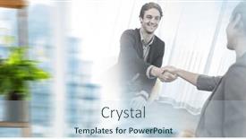  Presentation with global partnership - Theme featuring composition-of-two-happy-diverse background and a sky blue colored foreground