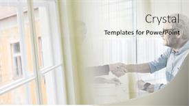  Presentation with global partnership - PPT theme having composition-of-two-happy-diverse background and a soft green colored foreground