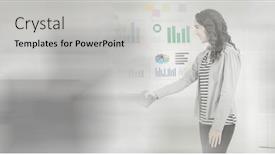  Presentation with global partnership - PPT theme with composition-of-two-happy-diverse background and a light gray colored foreground