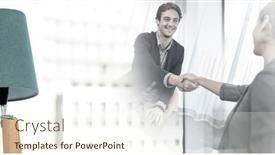  Presentation with global partnership - PPT layouts featuring composition-of-two-happy-diverse background and a cream colored foreground