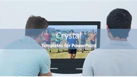  Presentation with football competition - PPT layouts enhanced with composition-of-two-male-sports background and a teal colored foreground