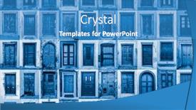  Presentation with greece blue - Amazing PPT theme having composition-of-various-ancient-residential backdrop and a teal colored foreground