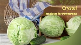  Presentation with vegetables - Audience pleasing theme consisting of composition-of-vegetables-on-table backdrop and a tawny brown colored foreground