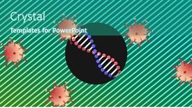  Presentation with dna black - Theme enhanced with composition-of-virus-cells-over background and a ocean colored foreground