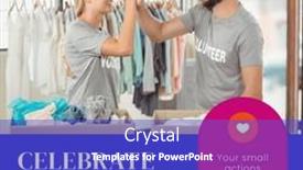  Presentation with community - Theme enhanced with composition-of-volunteers-week-text background and a cobalt blue colored foreground