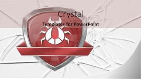  Presentation with brand logo - Presentation theme consisting of composition-of-white-beetle-logo background and a coral colored foreground