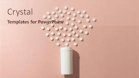  Presentation with pink white - PPT layouts with composition-of-white-pill-box background and a lemonade colored foreground