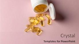  Presentation with spilling - Presentation theme featuring composition-of-white-pill-box background and a soft green colored foreground