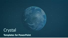  Presentation with ecology - PPT theme with composition-of-white-spots background and a ocean colored foreground