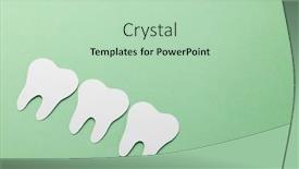  Presentation with medical concept - Theme enhanced with composition-of-white-teeth background and a mint green colored foreground