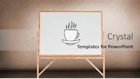  Presentation with whiteboard - Presentation theme having composition-of-whiteboard-with-coffee background and a  colored foreground