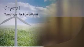  Presentation with climate - Colorful slide set enhanced with composition-of-wind-turbine backdrop and a light blue colored foreground