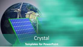  Presentation with wind solar - Slide deck featuring composition-of-wind-turbines-solar background and a teal colored foreground