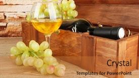  Presentation with yeast - Colorful presentation theme enhanced with composition of wine box backdrop and a gold colored foreground