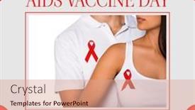  Presentation with world aids day - Theme featuring composition-of-world-aids-vaccine background and a coral colored foreground