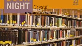  Presentation with celebration - PPT layouts enhanced with composition-of-world-book-night background and a gold colored foreground