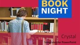  Presentation with celebration - Presentation theme having composition-of-world-book-night background and a red colored foreground