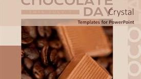  Presentation with chocolate dessert - Slide deck with composition-of-world-chocolate-day background and a lemonade colored foreground