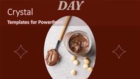  Presentation with chocolate dessert - Presentation consisting of composition-of-world-chocolate-day background and a tawny brown colored foreground
