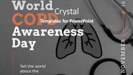  Presentation with copd - Slide set having composition-of-world-copd-awareness background and a gray colored foreground