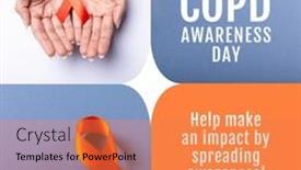  Presentation with copd - Presentation theme featuring composition-of-world-copd-awareness background and a coral colored foreground